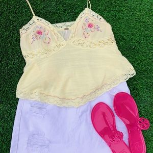 Free People Yellow Cami